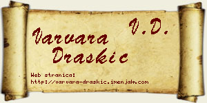 Varvara Draškić vizit kartica